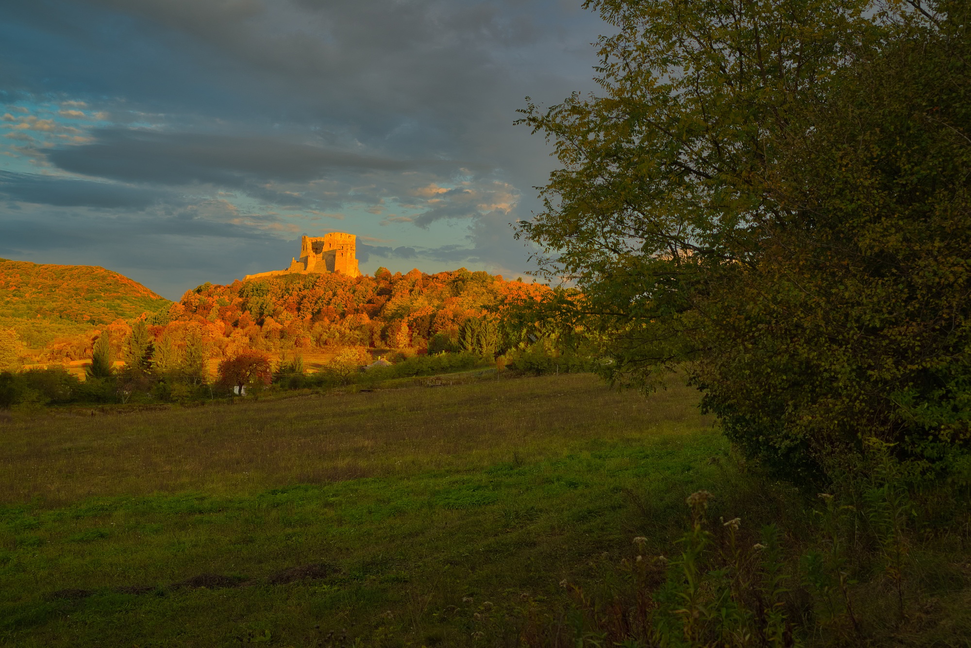 Csesznek medieval castle ruins in Hungary